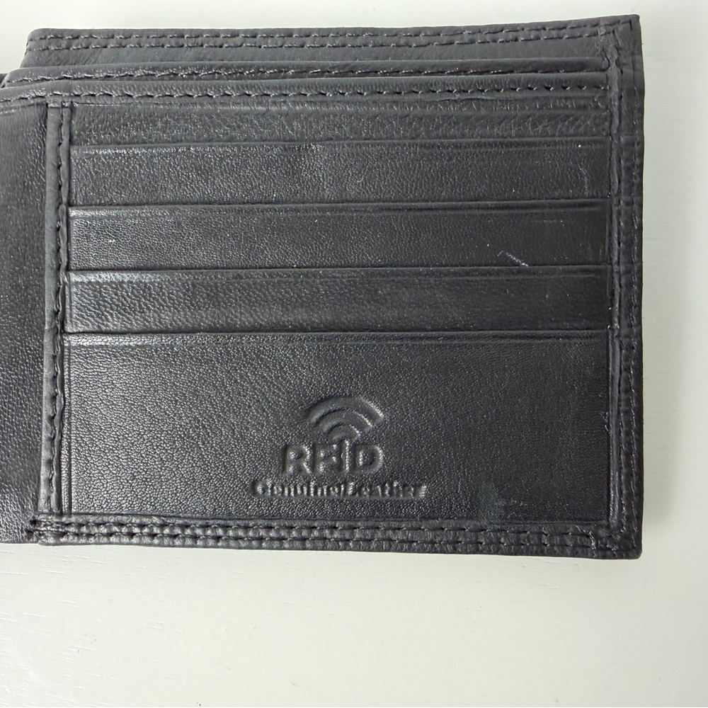 Porsche Design Black Leather Bifold Wallet RFID Blocking Crest Logo Men’s - Picture 5 of 12